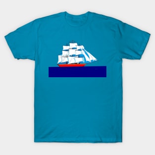 A Clipper Ship on the Ocean T-Shirt